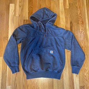 Carhartt Paxton Hoodie 1/4 Zip Sweatshirt Gray S